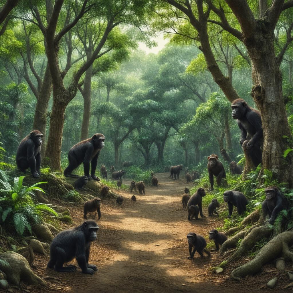 Click to view larger image AI-created image of Primate Forest