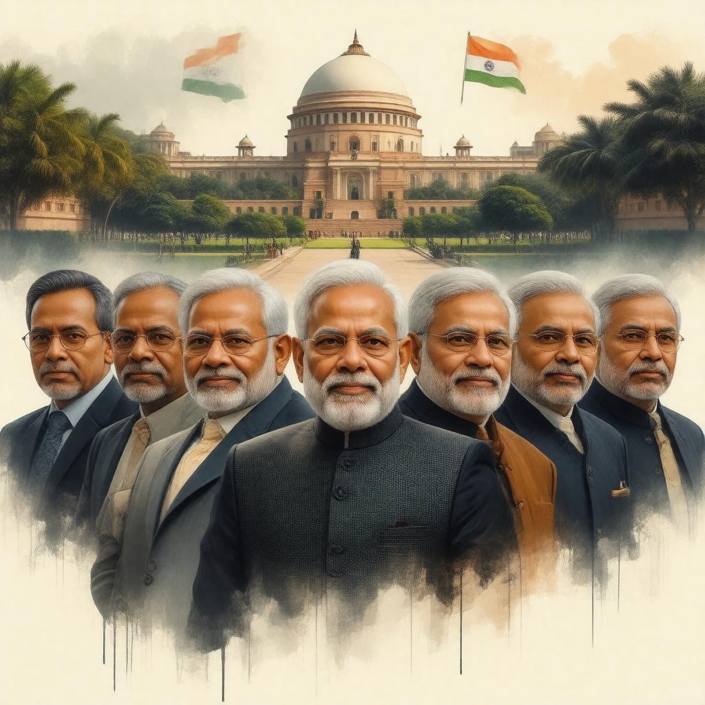 AI-created image of Prime Ministers of India