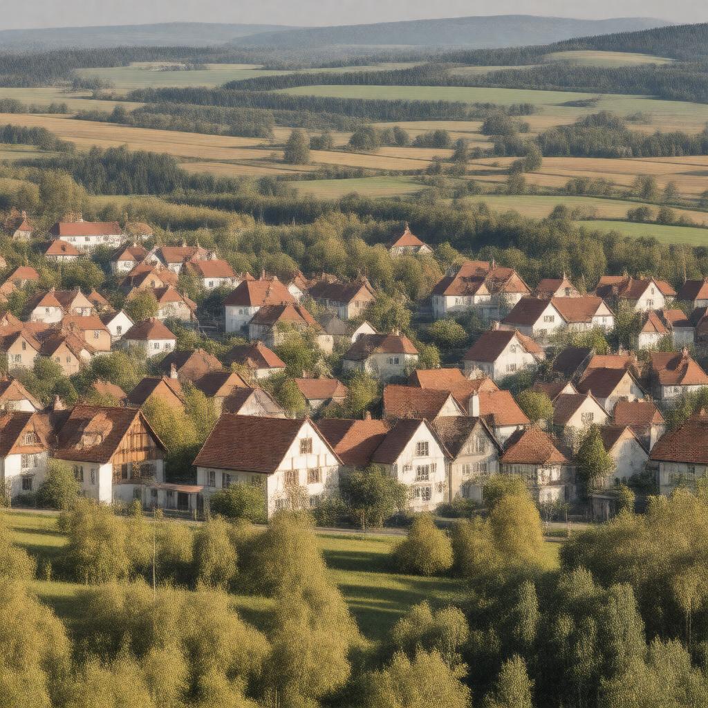 AI-created image of Primkenau, Silesia, Germany