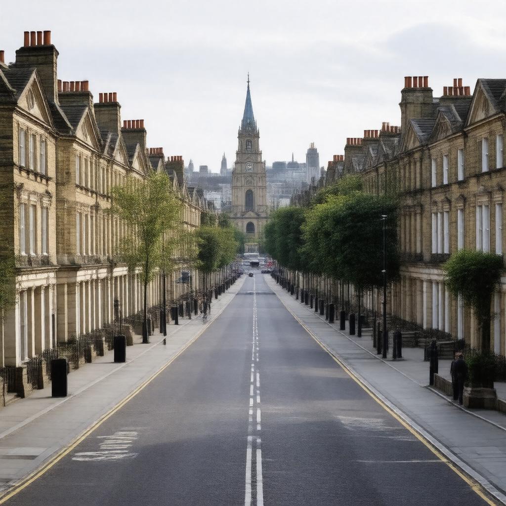 AI-created image of Prince Consort Road, South Kensington, London