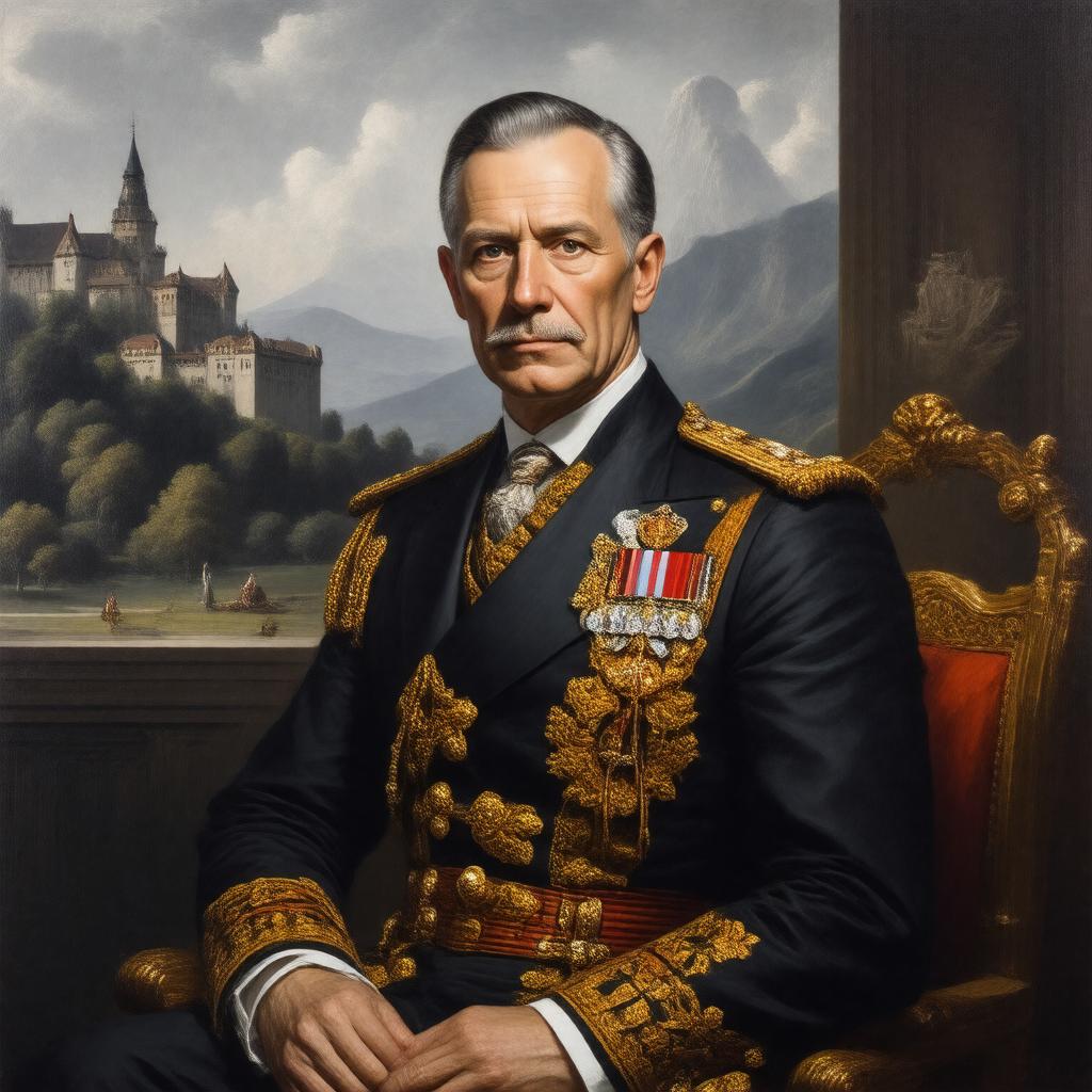 Click to view larger image AI-created image of Prince Hans Adam II of Liechtenstein