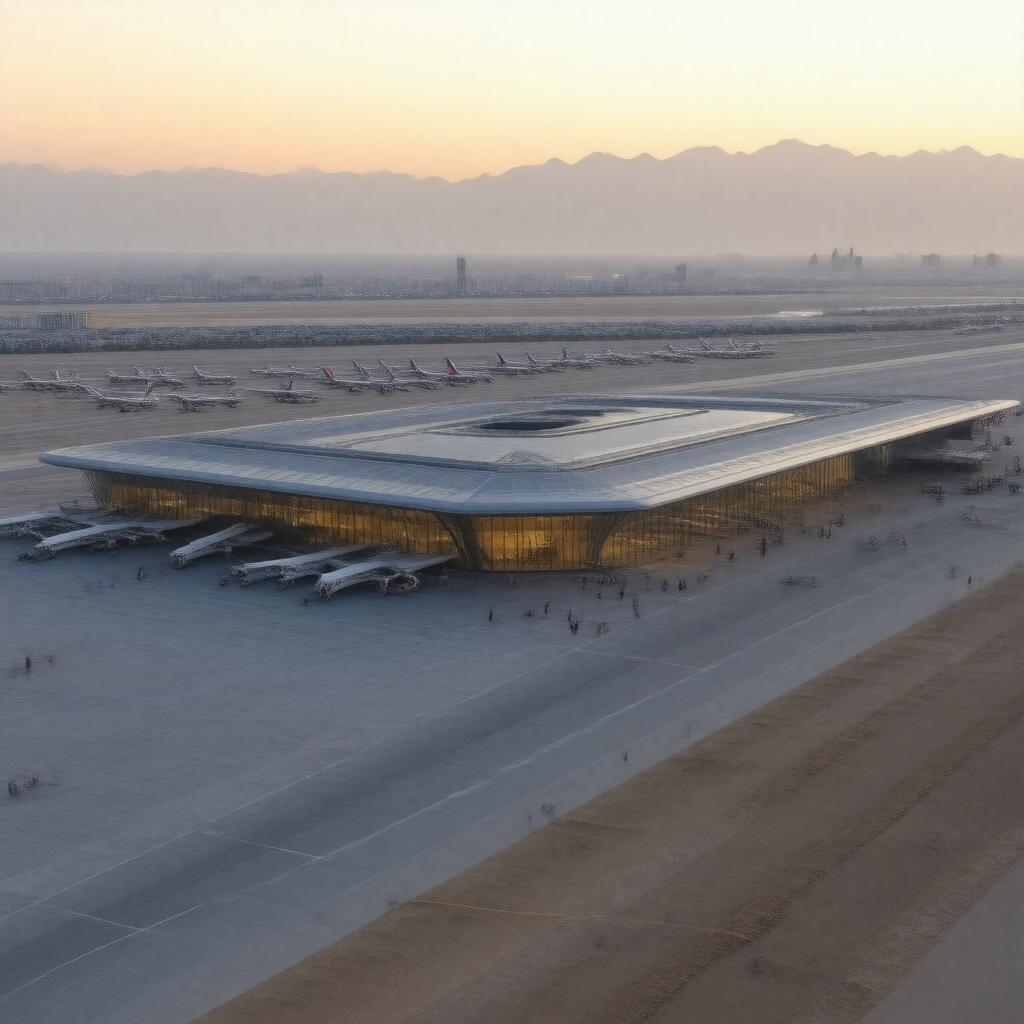 AI-created image of Prince Mohammad bin Abdulaziz International Airport