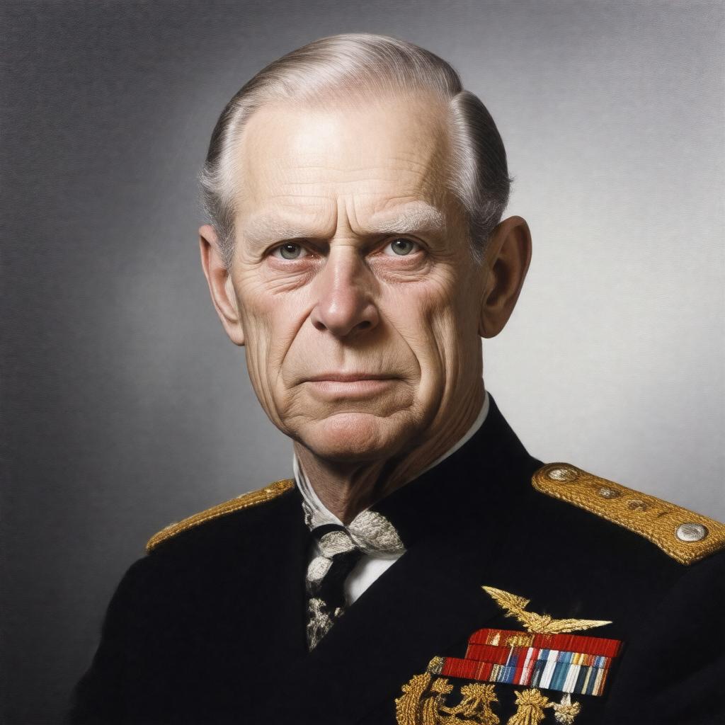 AI-created image of Prince Philip of Greece and Denmark