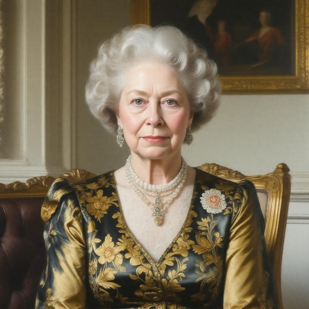 Click to view larger image AI-created image of Princess Alice, Duchess of Gloucester