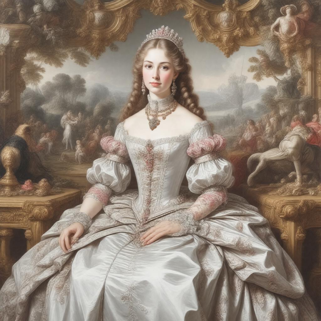 Click to view larger image AI-created image of Princess Amelia of Great Britain