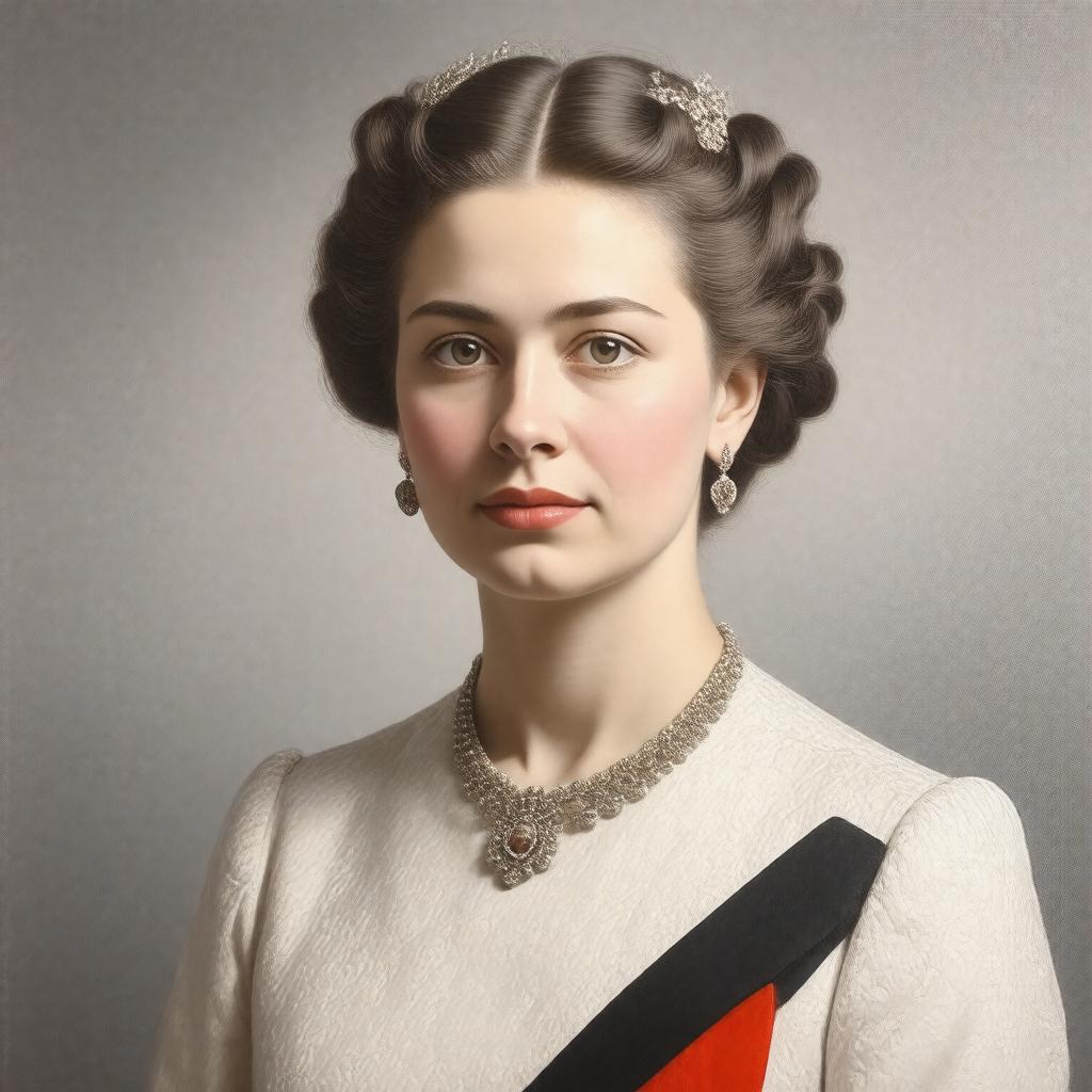 Click to view larger image AI-created image of Princess Cecilie of Greece and Denmark