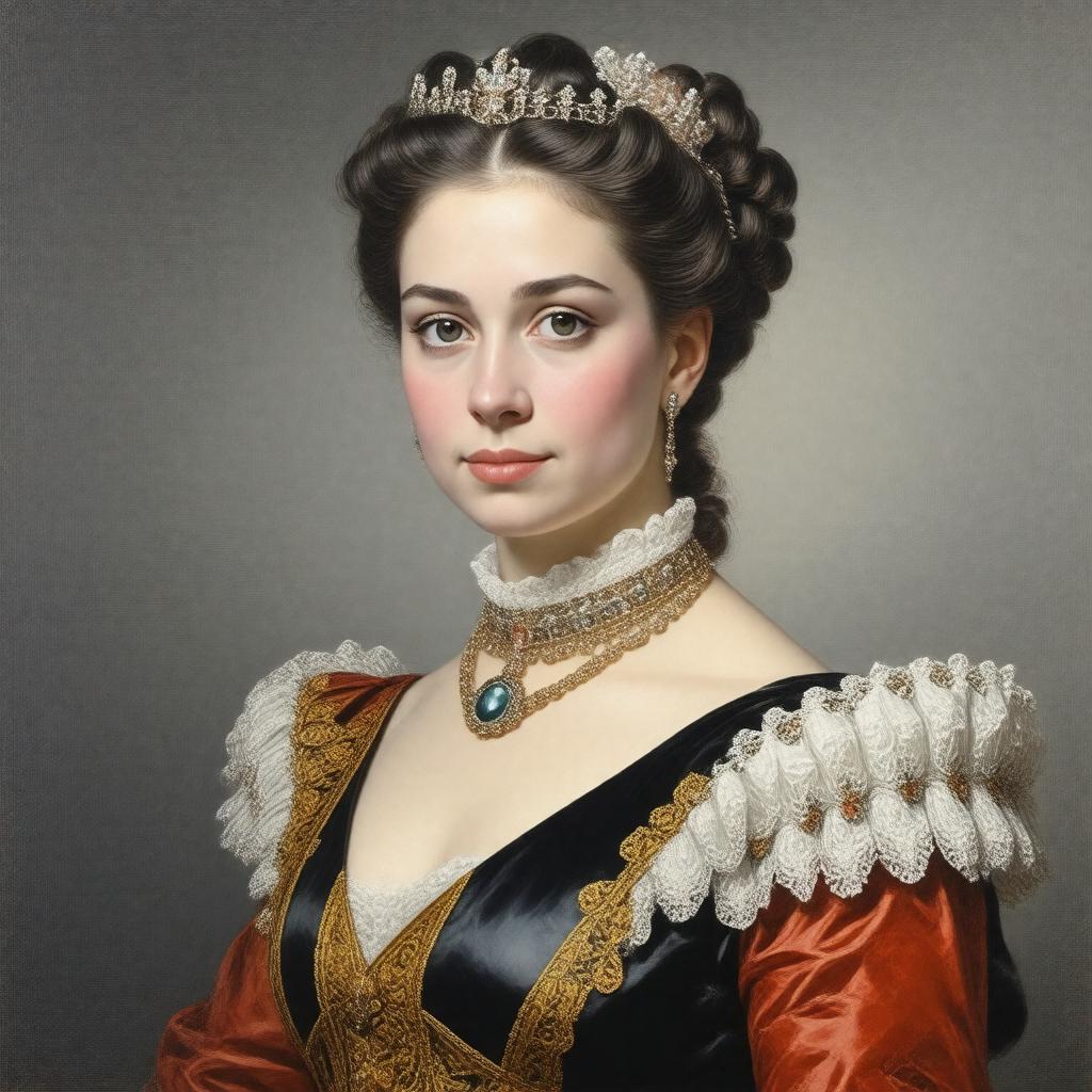 Click to view larger image AI-created image of Princess Charlotte, Duchess of Valentinois