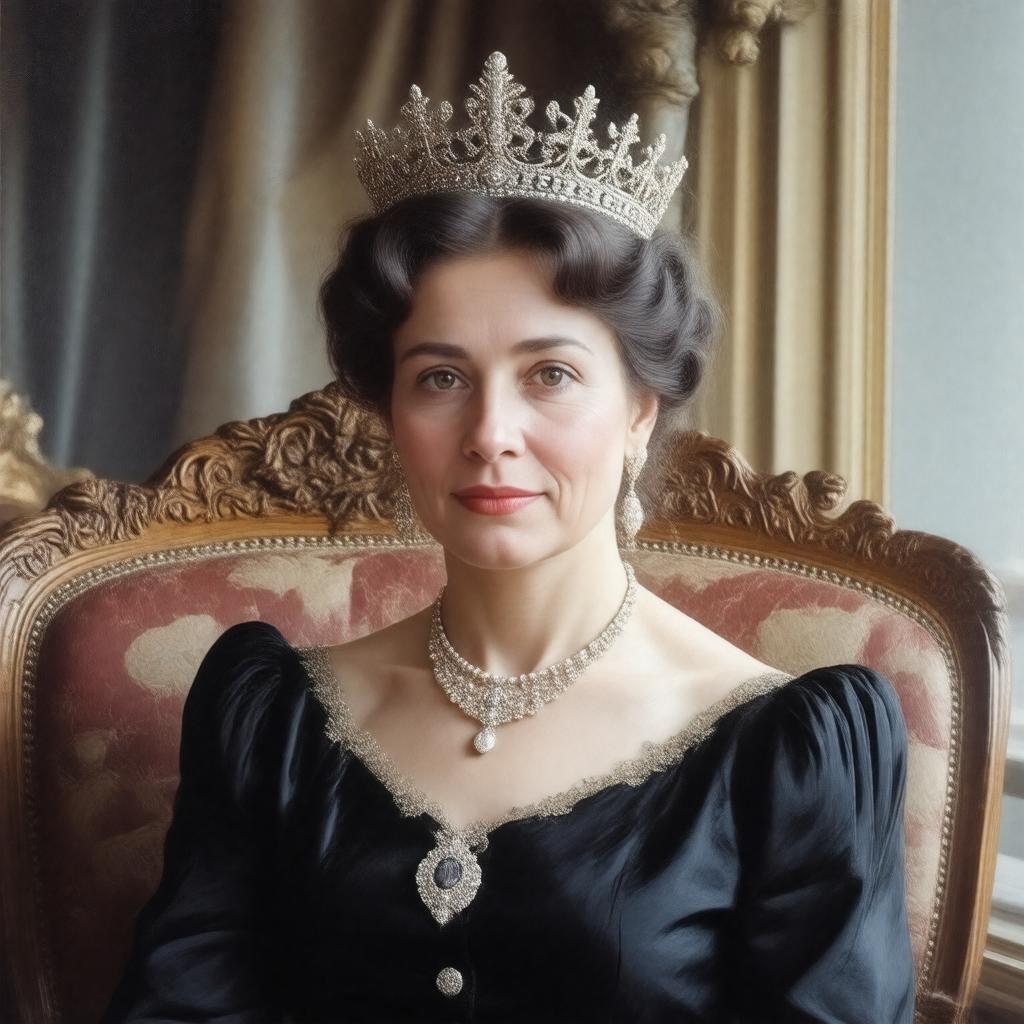 Click to view larger image AI-created image of Princess Maud, Countess of Southesk