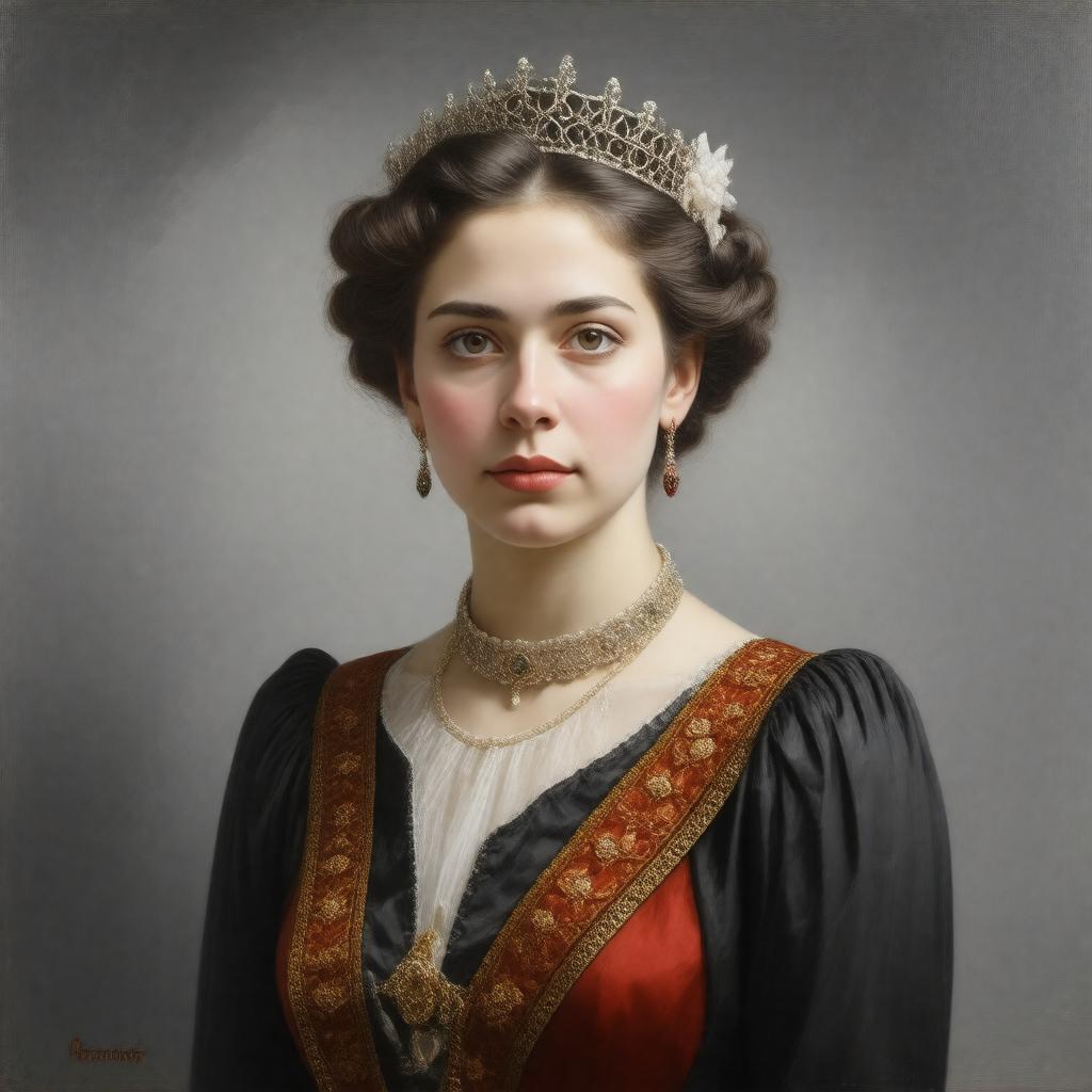 Click to view larger image AI-created image of Princess Olga of Greece and Denmark