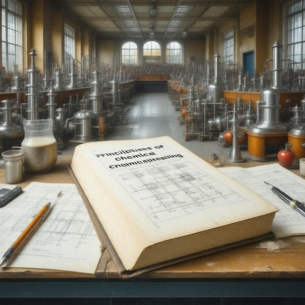 Click to view larger image AI-created image of Principles of Chemical Engineering