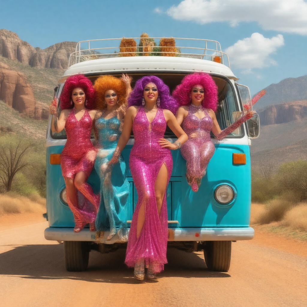 AI-created image of Priscilla, Queen of the Desert (musical)