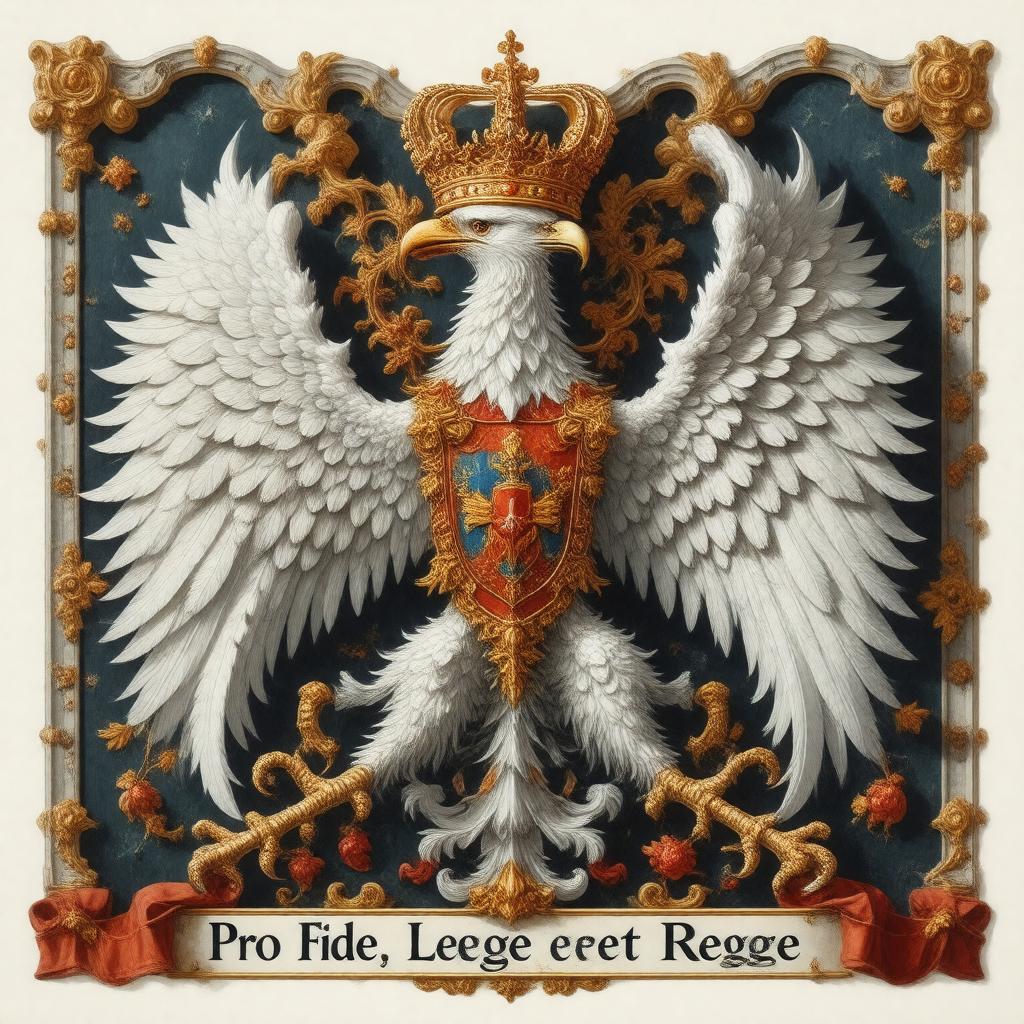 Click to view larger image AI-created image of Pro Fide, Lege et Rege