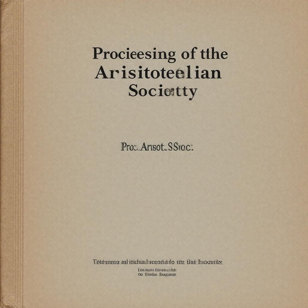 Click to view larger image AI-created image of Proceedings of the Aristotelian Society