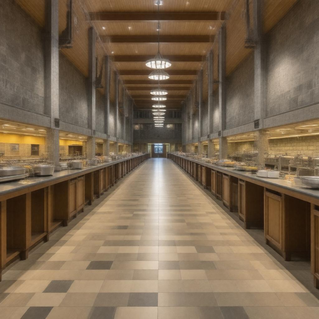 AI-created image of Proctor Dining Hall