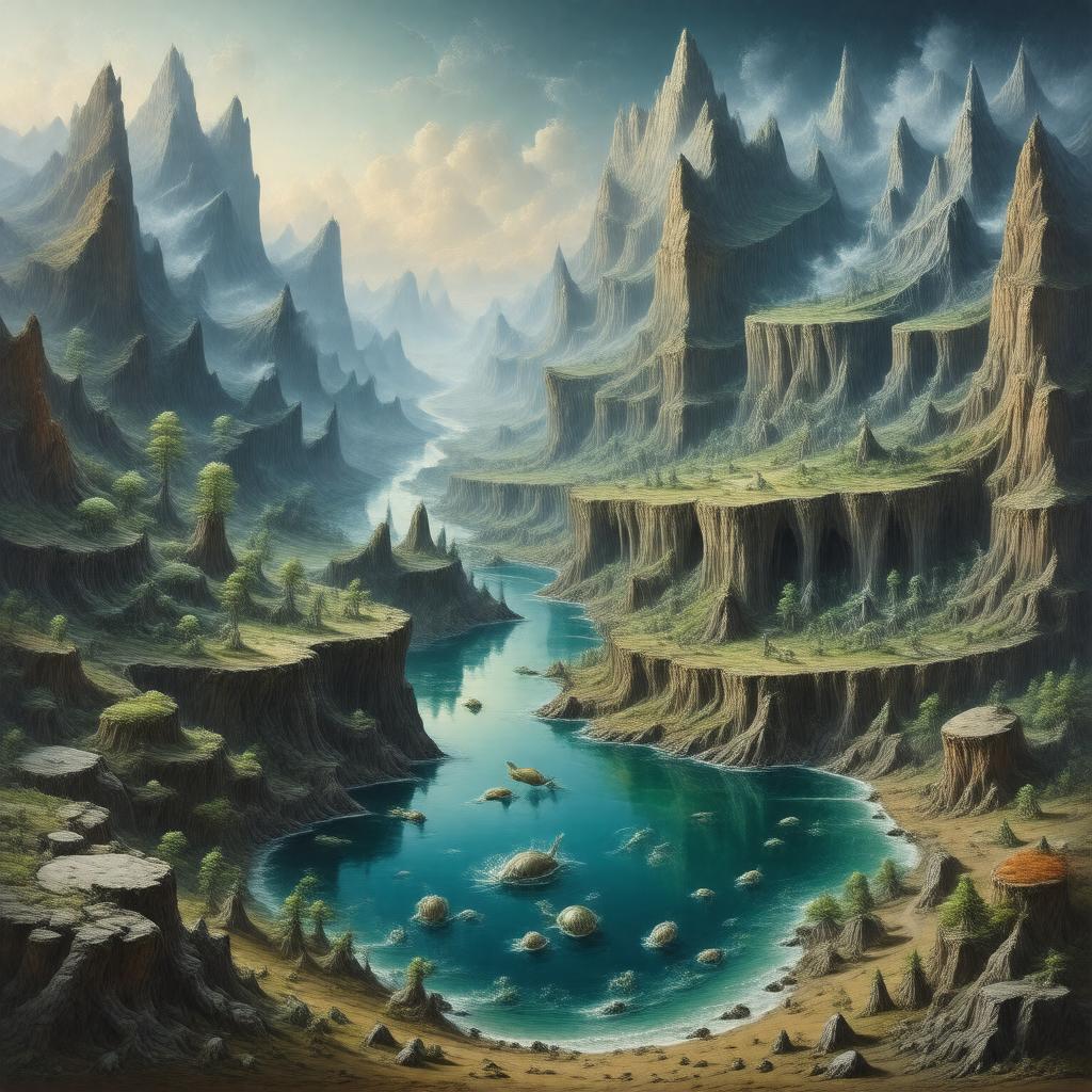 Click to view larger image AI-created image of Proterozoic Eon