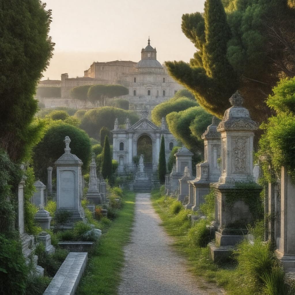 AI-created image of Protestant Cemetery, Rome