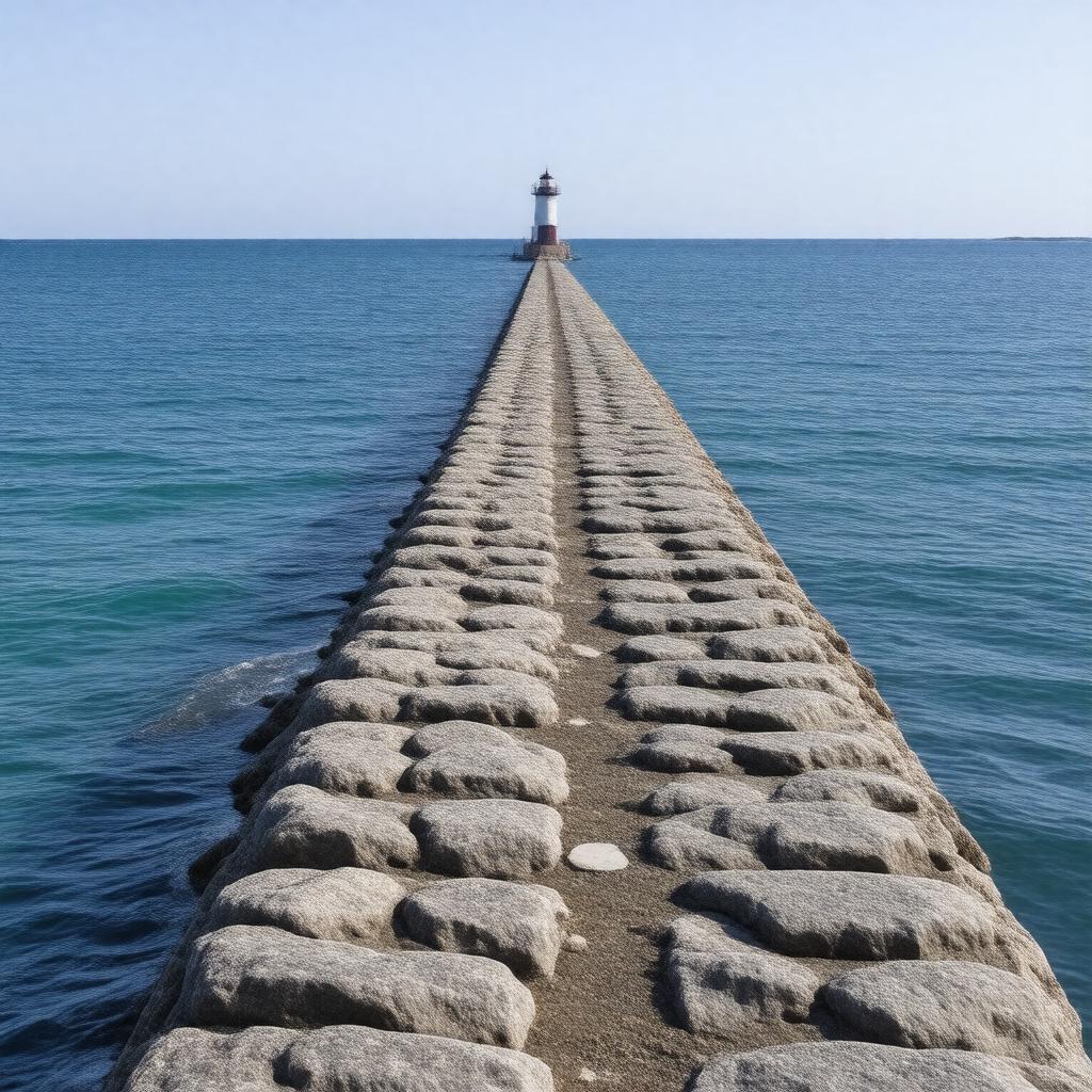 AI-created image of Provincetown Breakwater