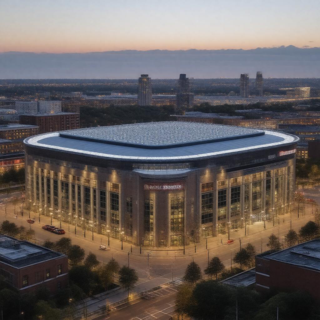 AI-created image of Prudential Center (nearby)