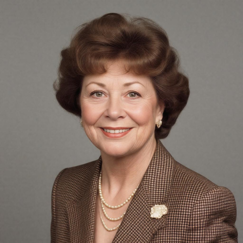 AI-created image of Prunella Scales