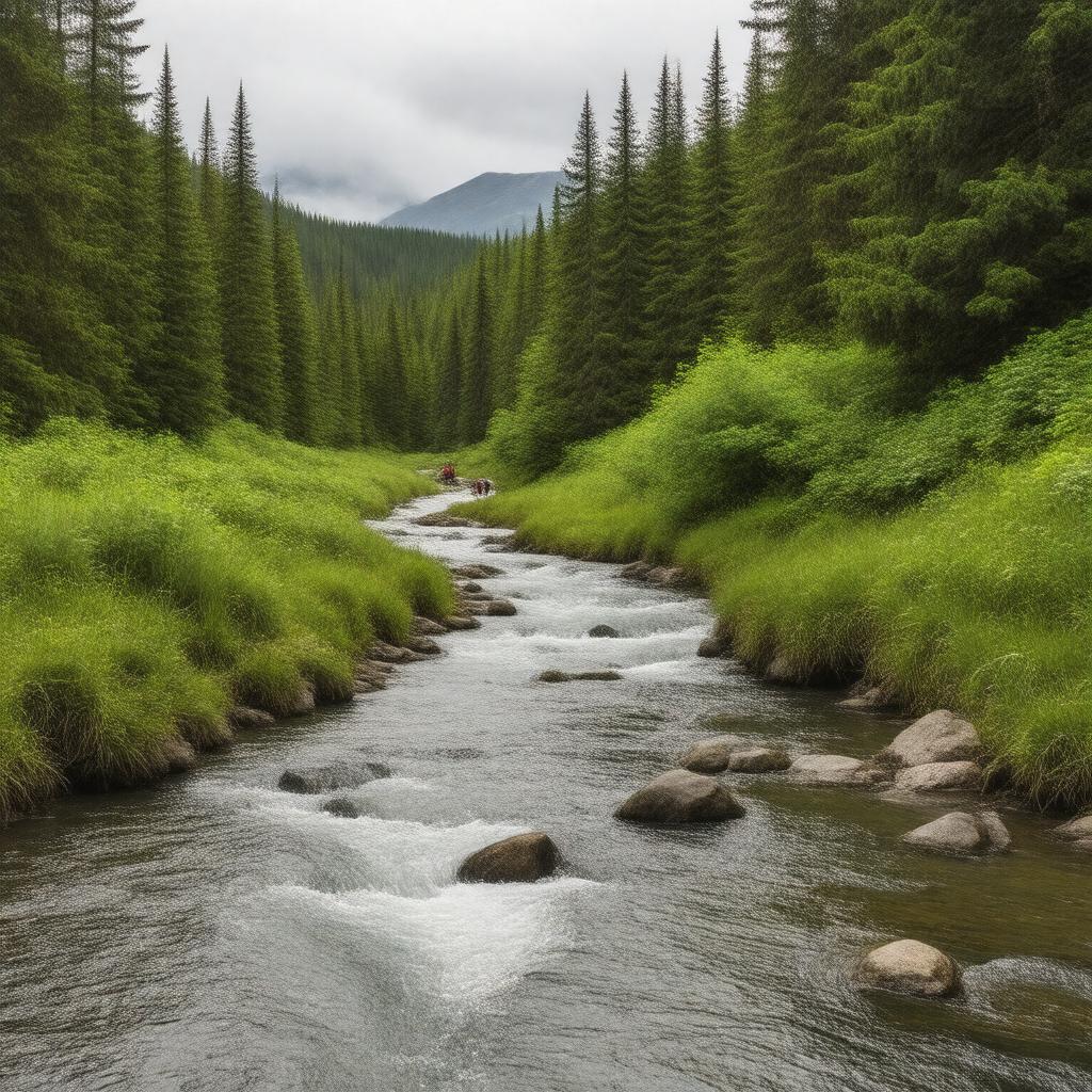 AI-created image of Ptarmigan Creek