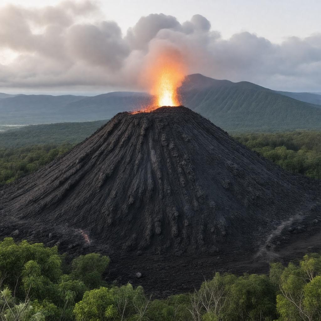 AI-created image of Puʻu ʻŌʻō