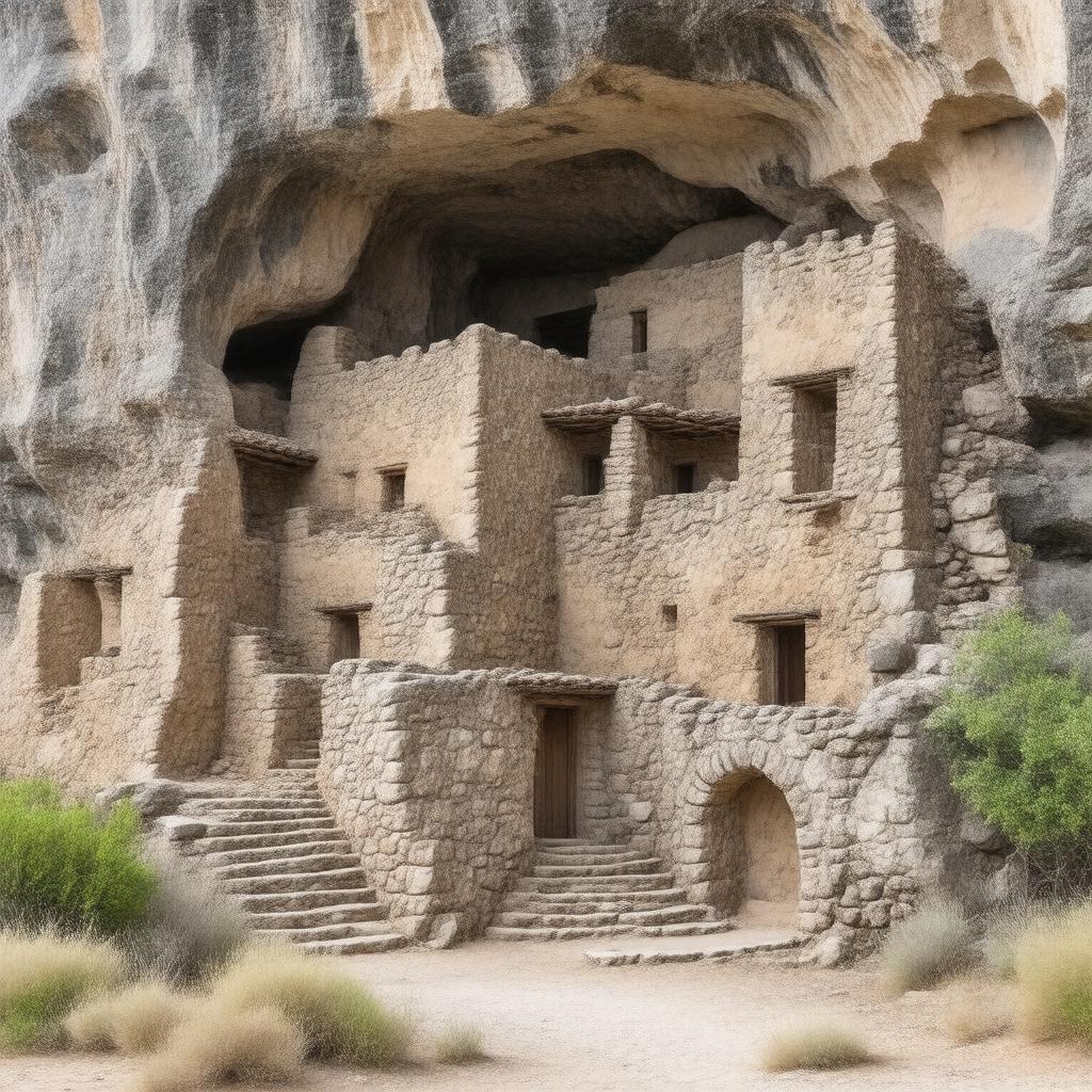 Click to view larger image AI-created image of Pueblo III (AD 1150–1300)