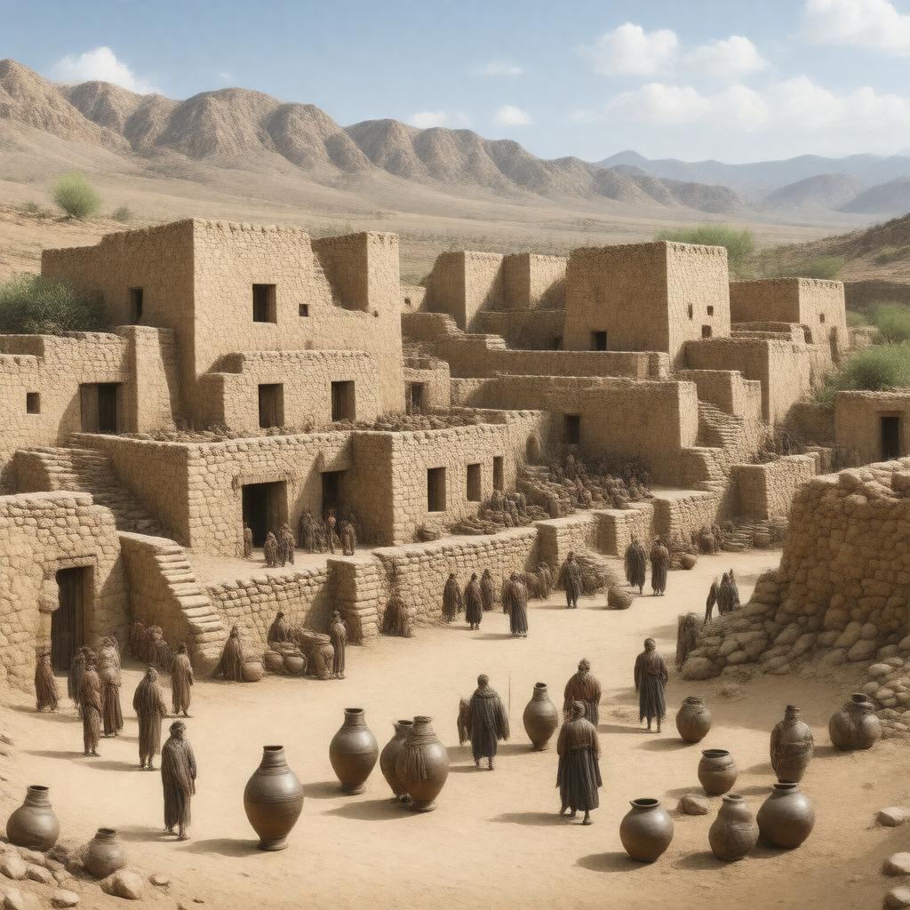 AI-created image of Pueblo I (AD 750–900)