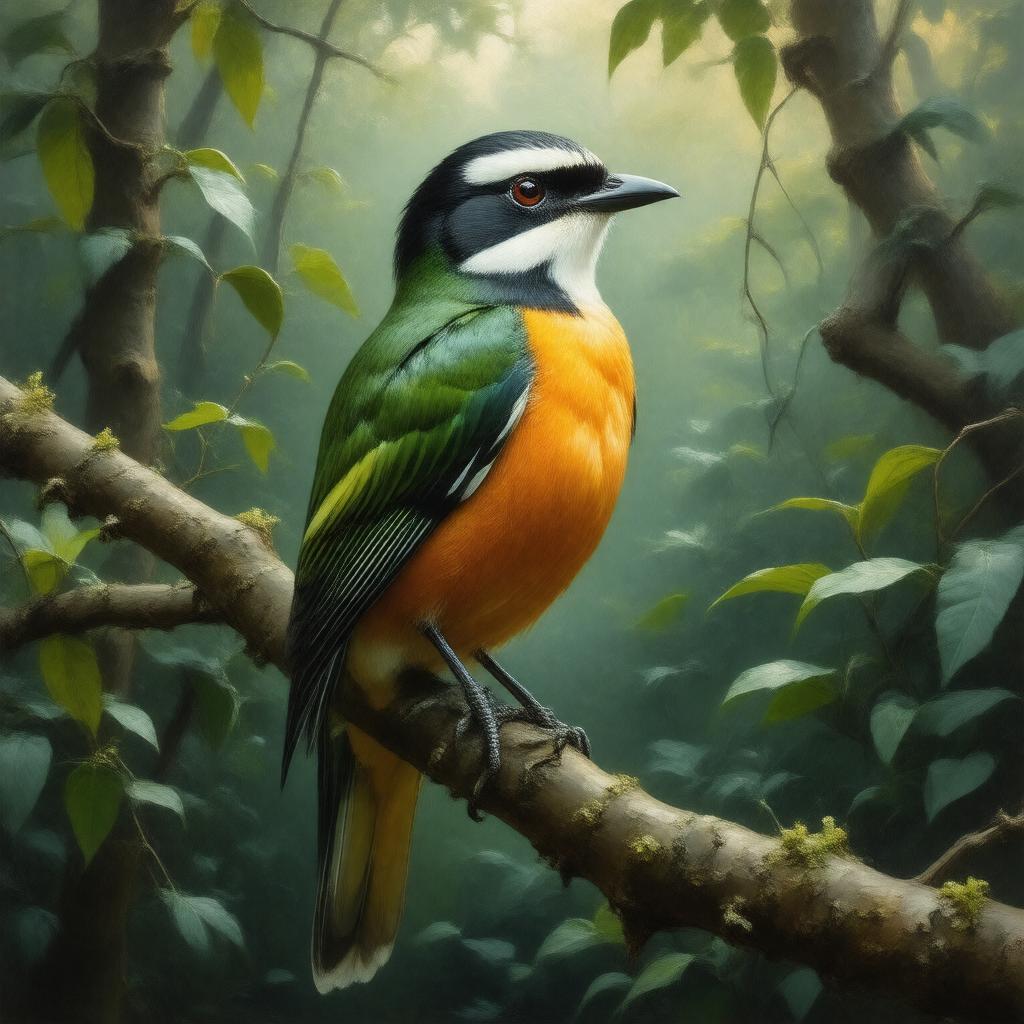 AI-created image of Puerto Rican spindalis