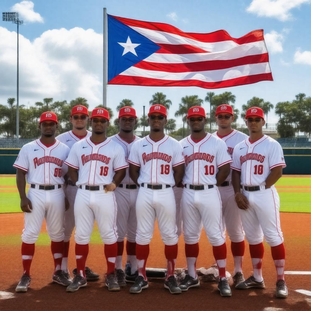 AI-created image of Puerto Rico national baseball team