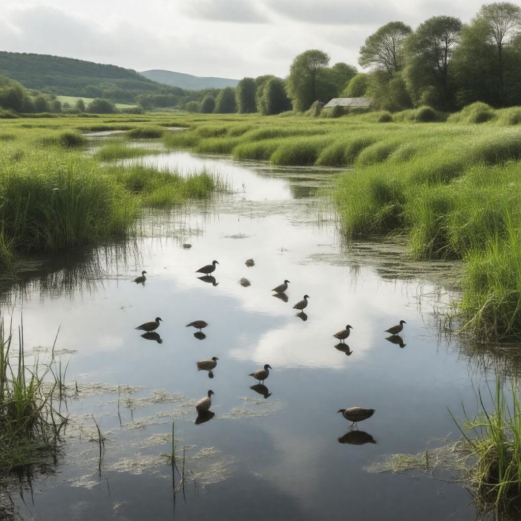Click to view larger image AI-created image of Pulborough Brooks