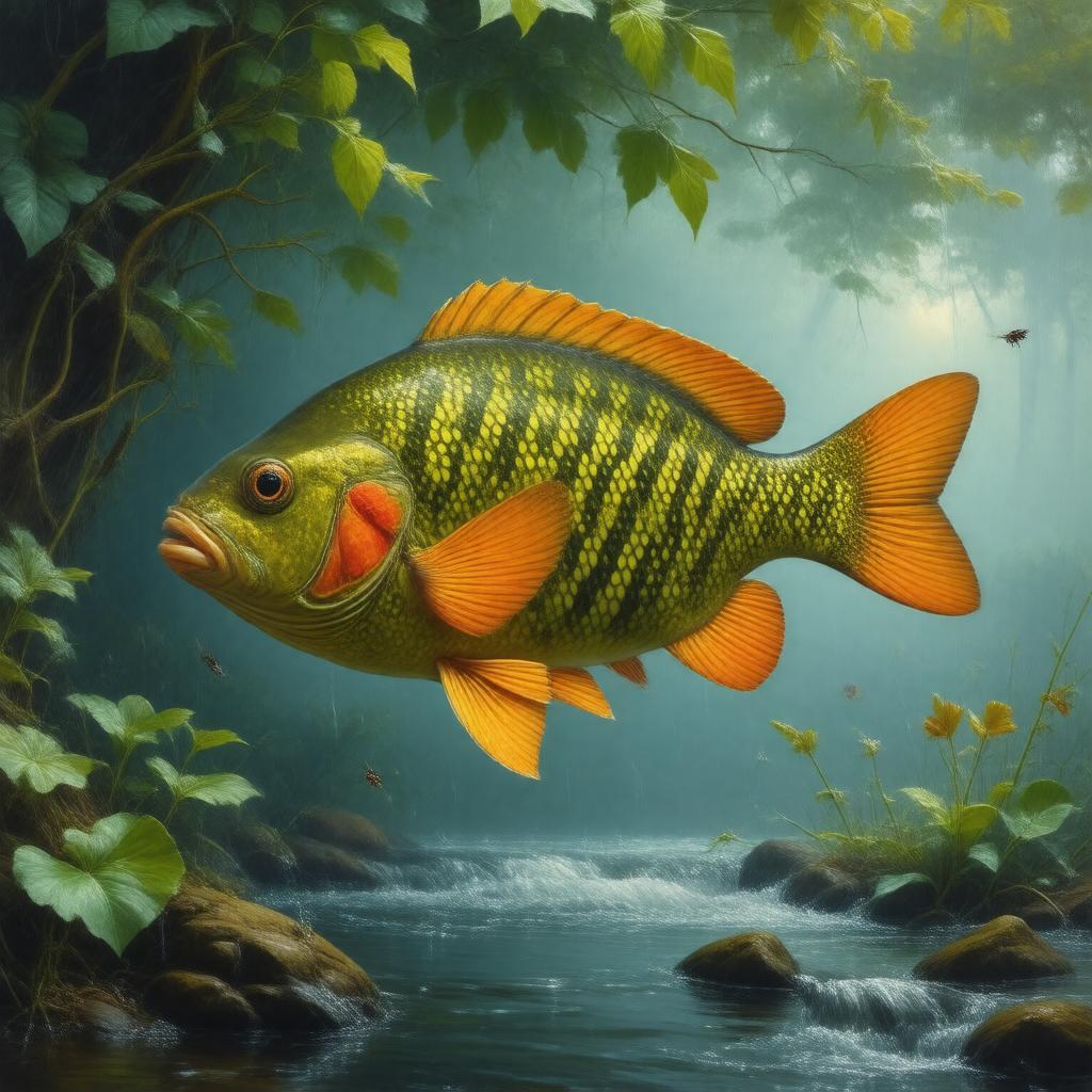 AI-created image of Pumpkinseed sunfish