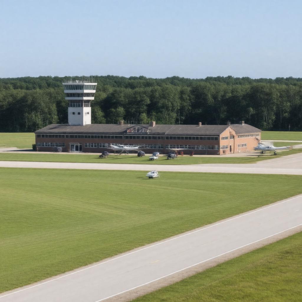 AI-created image of Purdue University Airport
