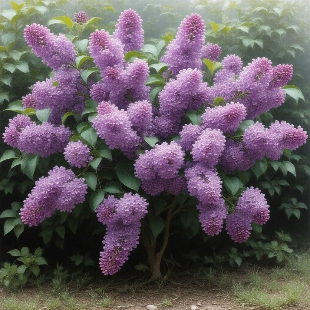 Click to view larger image AI-created image of Purple lilac
