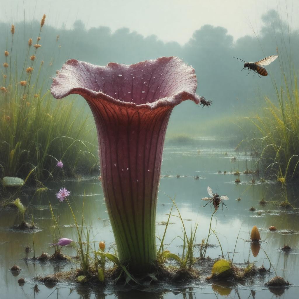AI-created image of Purple pitcher plant