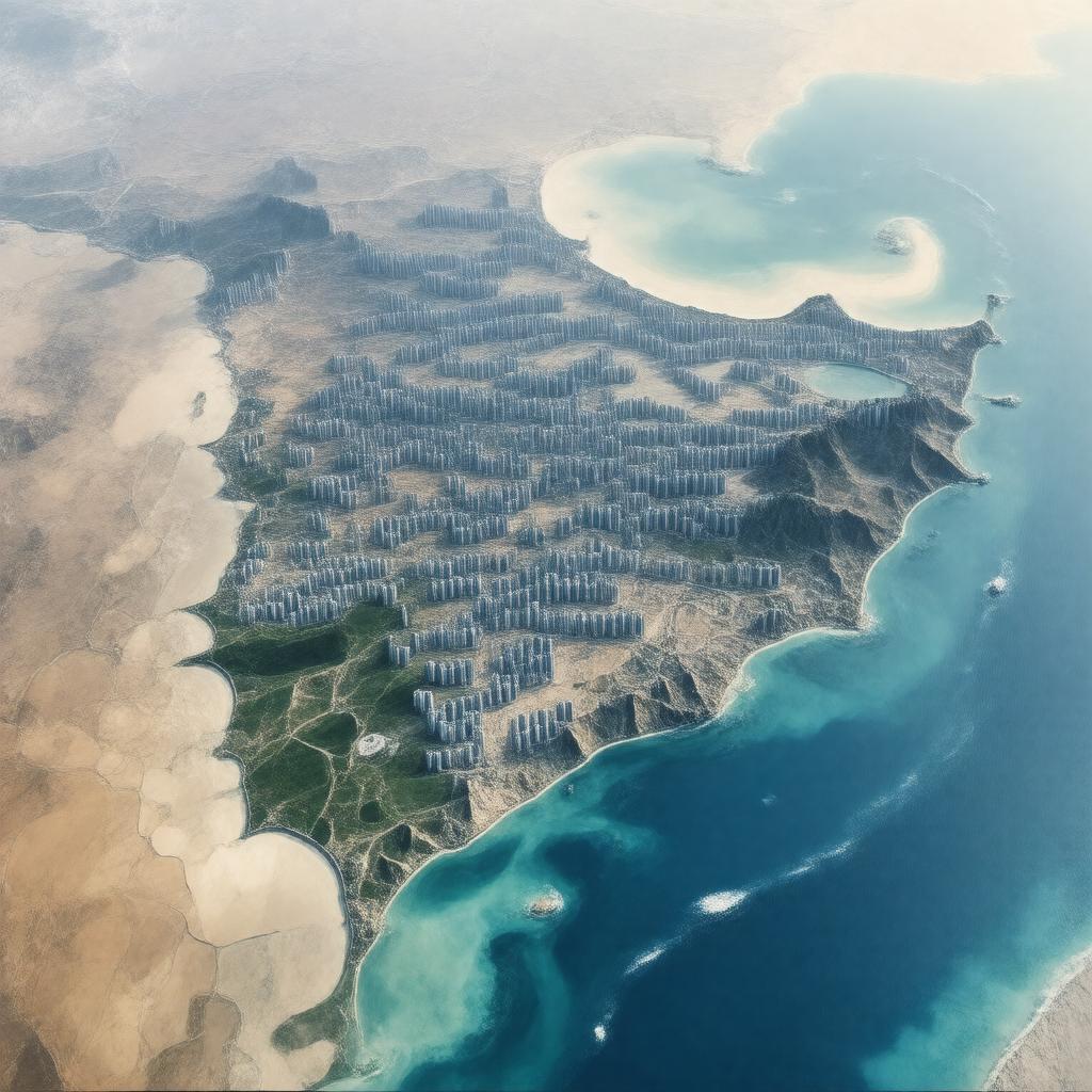 Click to view larger image AI-created image of Qatar Peninsula