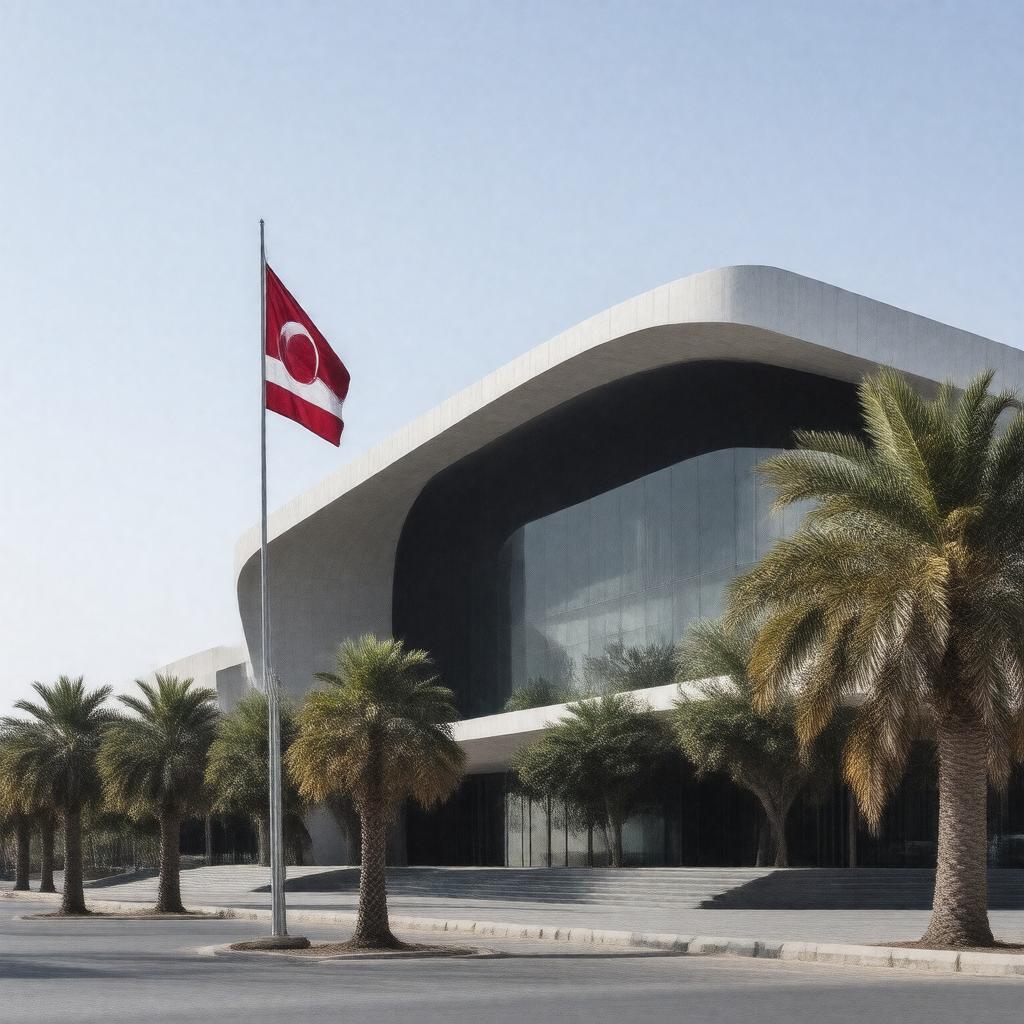 Click to view larger image AI-created image of Qatari Embassy
