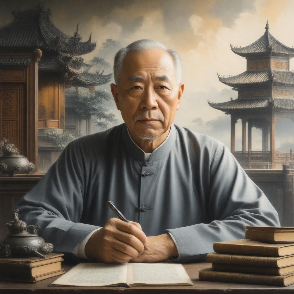 AI-created image of Qian Zhongshu