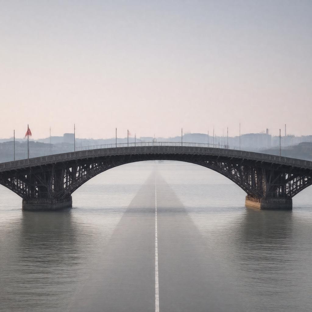 AI-created image of Qiantang River Bridge
