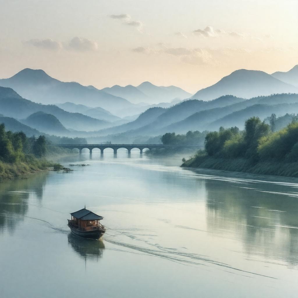 AI-created image of Qiantang River