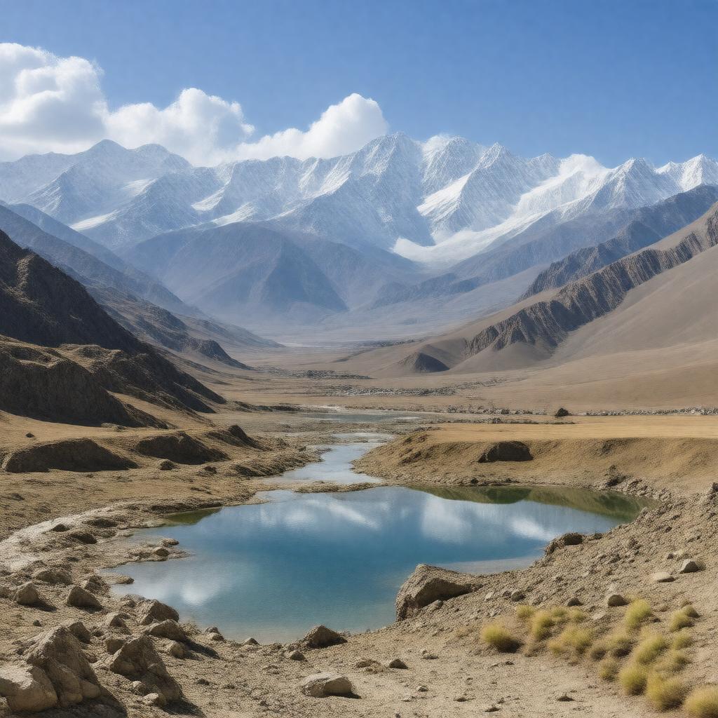 AI-created image of Qinghai-Tibet Plateau