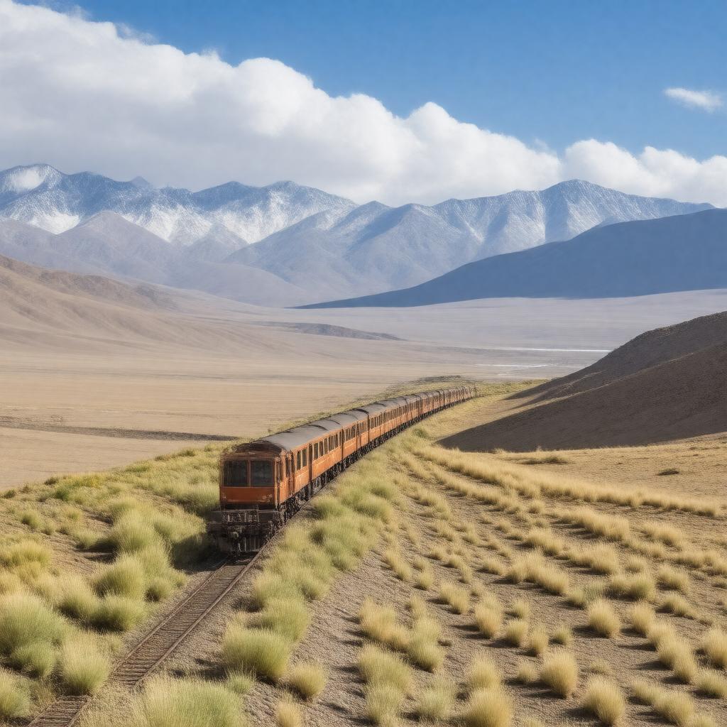 AI-created image of Qinghai–Tibet Railway