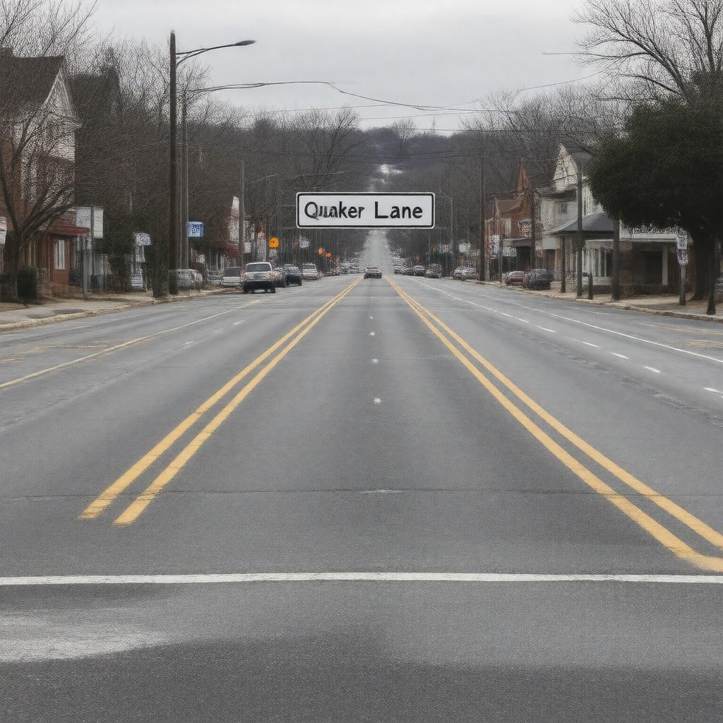 AI-created image of Quaker Lane