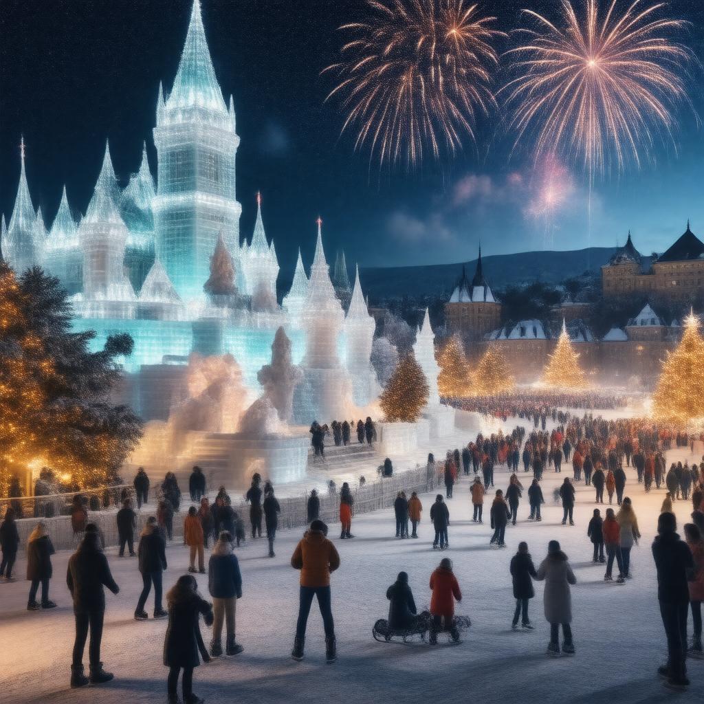 Click to view larger image AI-created image of Quebec Winter Carnival