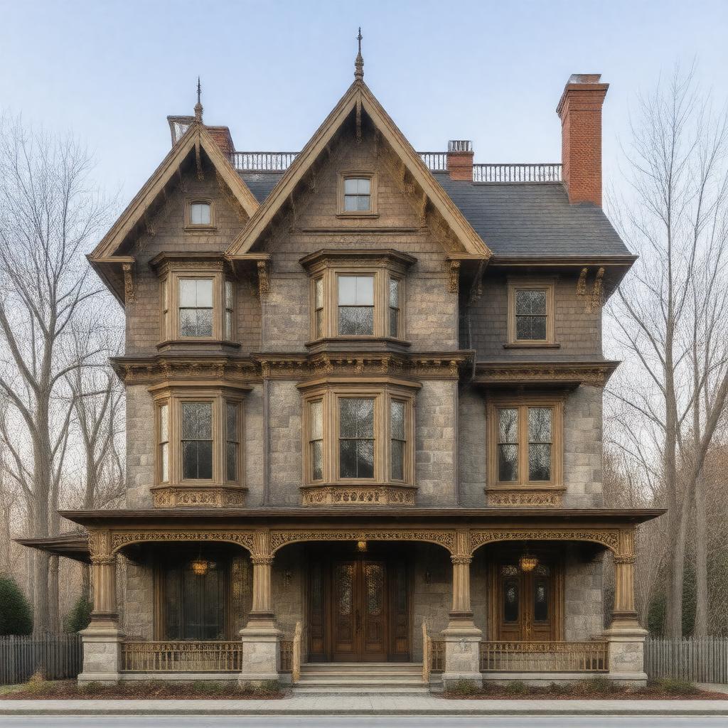 AI-created image of Queen Anne architecture