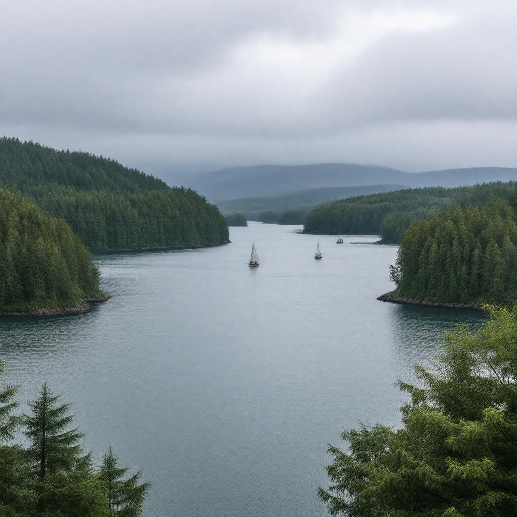 AI-created image of Queen Charlotte Sound