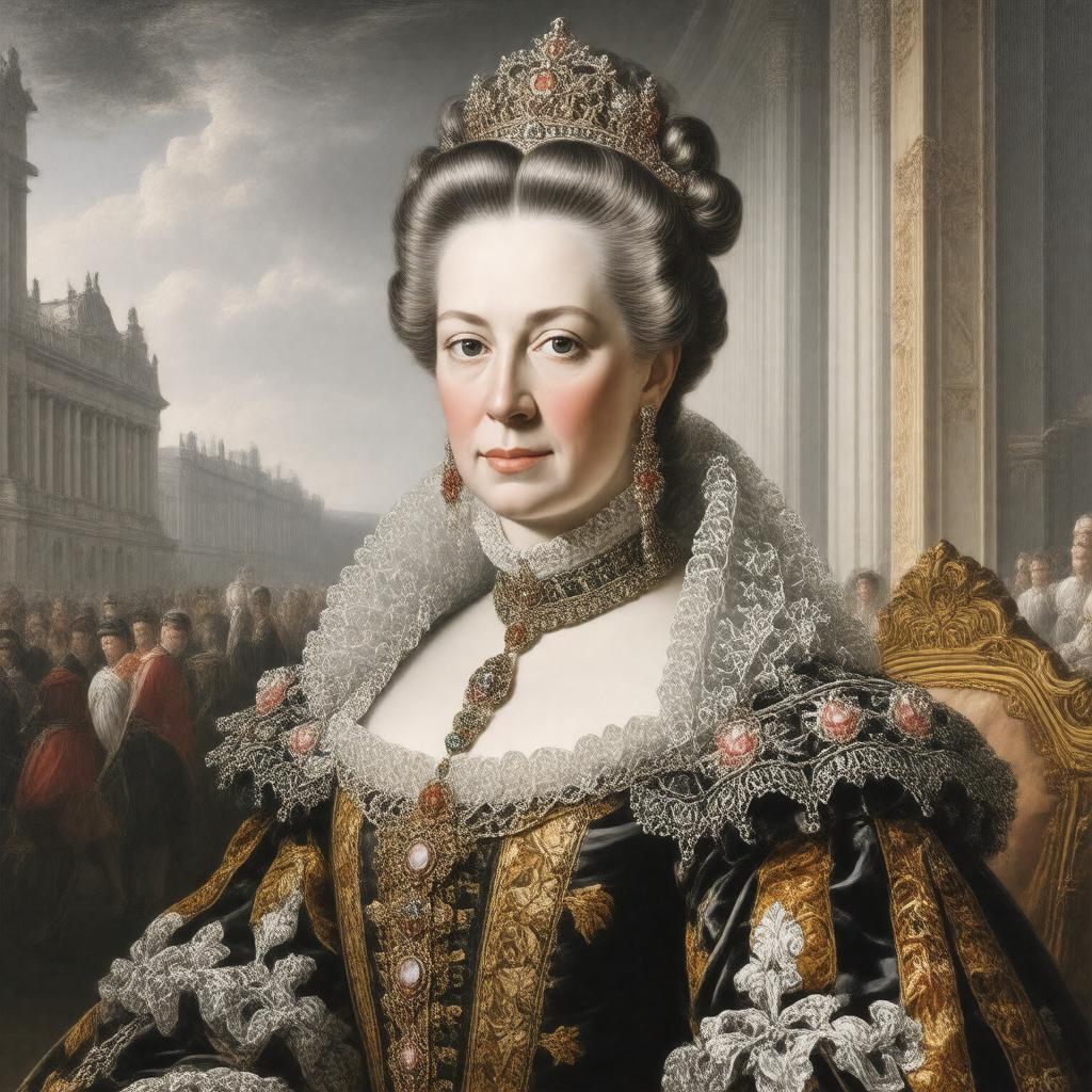 Click to view larger image AI-created image of Queen Charlotte of Mecklenburg-Strelitz