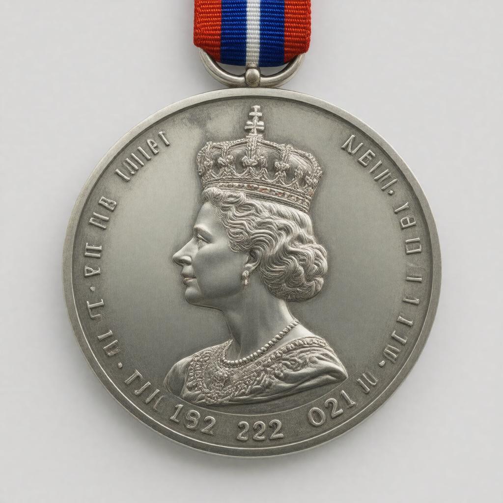 Click to view larger image AI-created image of Queen Elizabeth II Platinum Jubilee Medal