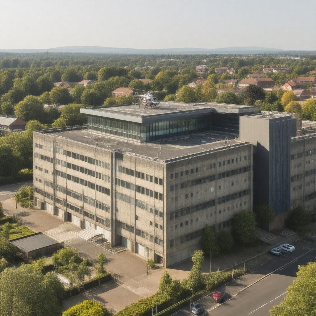 AI-created image of Queen Elizabeth University Hospital