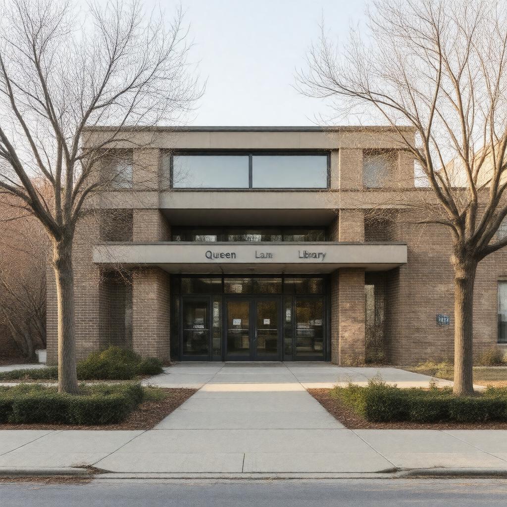 AI-created image of Queen Lane Library