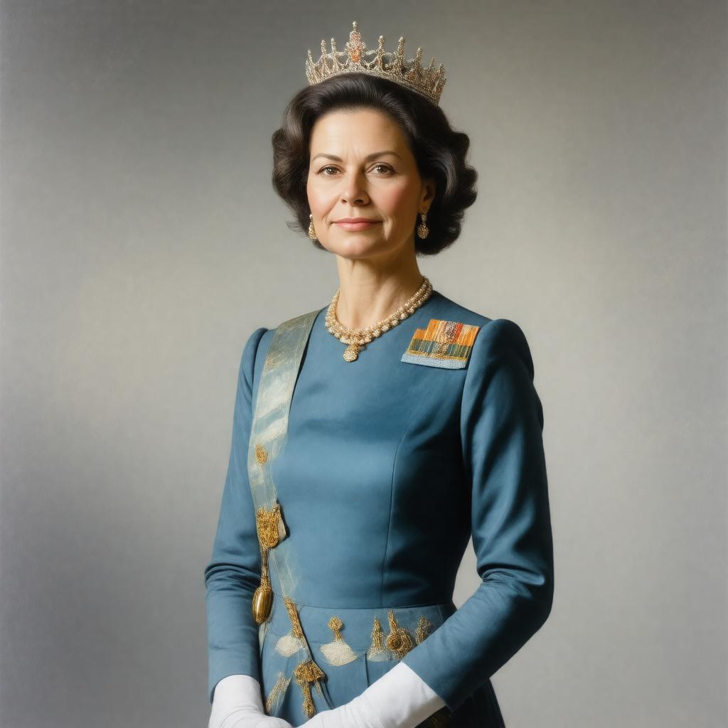 AI-created image of Queen Silvia of Sweden